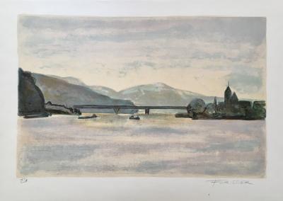 Roger FORISSIER - La Seine, 1990 - Lithgoraphie originale signée au crayon 2