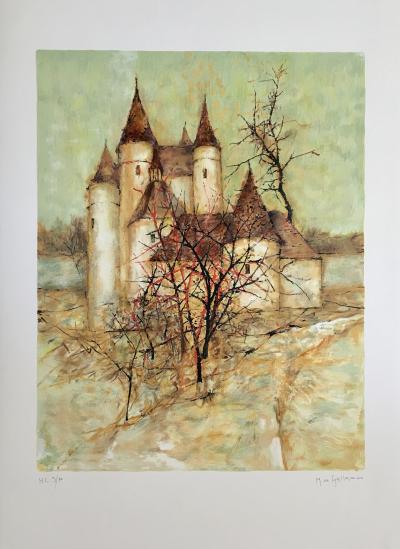 Michel de GALLARD - Le Château de Val, 1999 - Lithographie originale signée 2