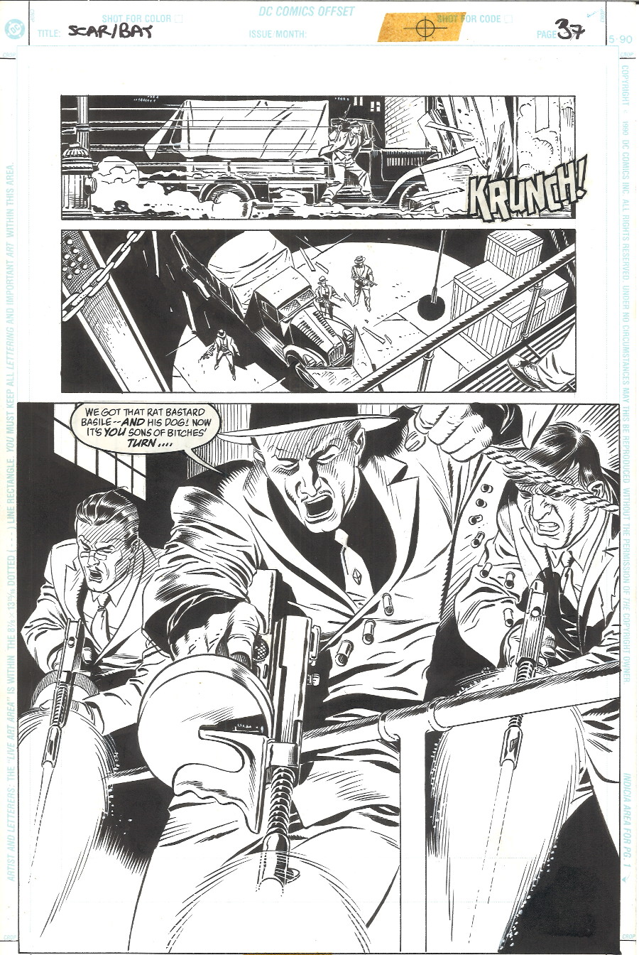 Eduardo Barreto - Batman Scar of The Bat II, 1996 - Planche originale ...