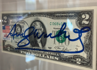 Andy WARHOL - 2$  - Billet de deux dollars signé au crayon 2