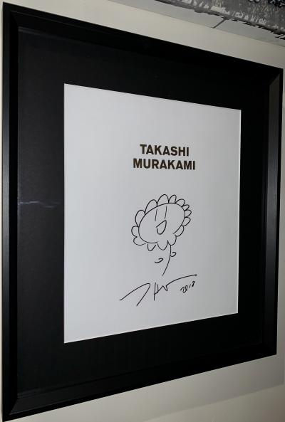 Takashi Murakami -   Fleur souriante, 2018 -  Dessin au crayon feutre 2