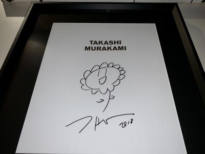 Takashi Murakami -   Fleur souriante, 2018 -  Dessin au crayon feutre 2