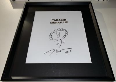 Takashi Murakami -   Fleur souriante, 2018 -  Dessin au crayon feutre 2