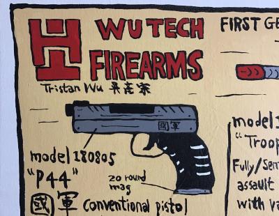 Tristan WU  - Wu Tech Firearms 1, 2019 - Acrylique sur toile 2