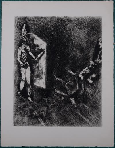 Marc CHAGALL - Fables de la Fontaine: La mort et le malheureux, 1952 - Gravure originale 2