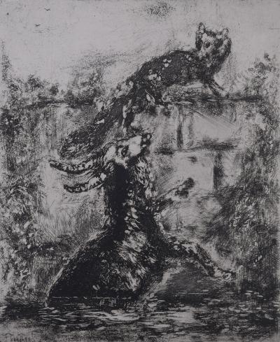 Marc CHAGALL - Le renard et le bouc, 1952 - Gravure à l'eau forte originale 2