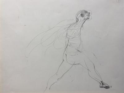 Claude WEISBUCH - Etude de mouvement, 1995 - Dessin original signé 2