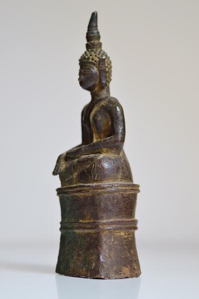 Laos - Bouddha assis en bronze, XIXème siècle 2