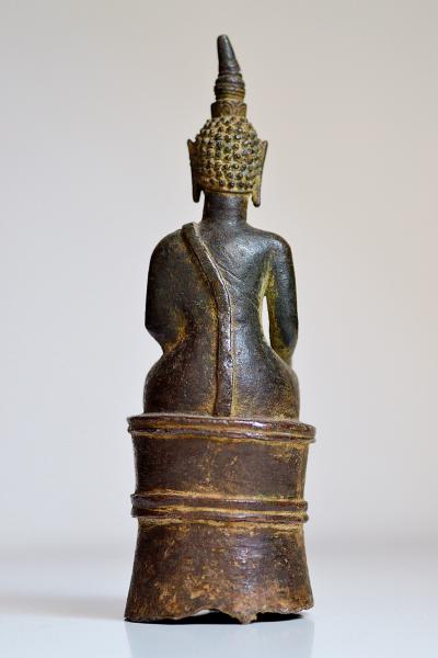 Laos - Bouddha assis en bronze, XIXème siècle 2