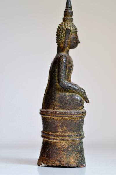 Laos - Bouddha assis en bronze, XIXème siècle 2