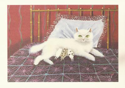 Mady DE LA GIRAUDIERE - Quelle vie de chat, 1992 - Lithographies 2
