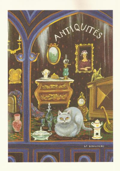 Mady DE LA GIRAUDIERE - Quelle vie de chat, 1992 - Lithographies 2