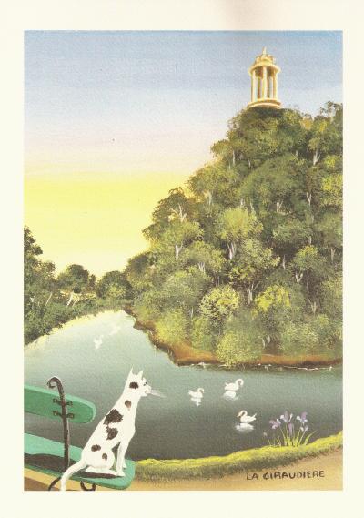 Mady DE LA GIRAUDIERE - Quelle vie de chat, 1992 - Lithographies 2