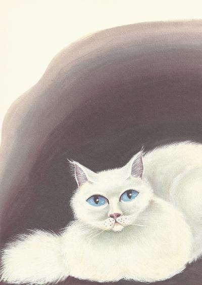 Mady DE LA GIRAUDIERE - Quelle vie de chat, 1992 - Lithographies 2