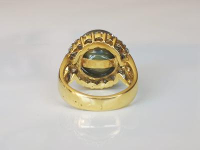 Bague en or 18 carats perle gris des mers du Sud 2