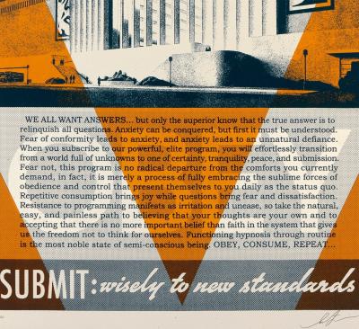 Shepard FAIREY (Obey) -Conformity Factory (Orange) - Sérigraphie signée numérotée 2