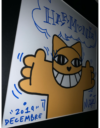 M.Chat (Thoma Vuille) , Harmonie , Dessin sur papier , 2019 2