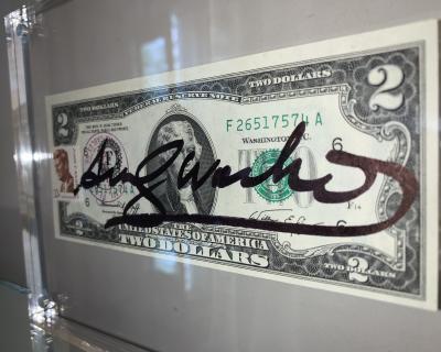 Andy WARHOL - 2$  - Billet de deux dollars signé à l’acrylic noir - 1976 2