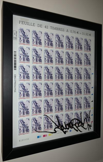 JonOne - Liberté Egalité Fraternité, 2015  - Planche de timbres signée 2