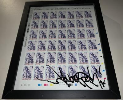 JonOne - Liberté Egalité Fraternité, 2015  - Planche de timbres signée 2