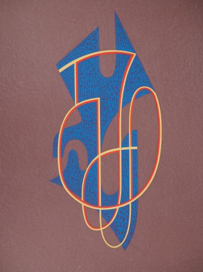 César DOMELA : Composition au tuba - Lithographie originale, Signée 2