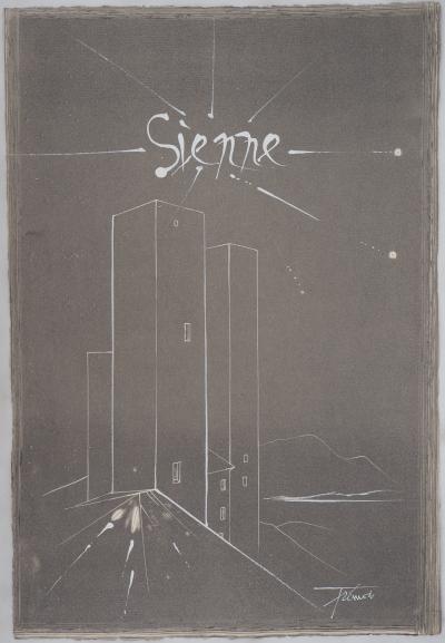 Pierre Yves TREMOIS : Sienne - Monotype et aquarelle, Signé 2