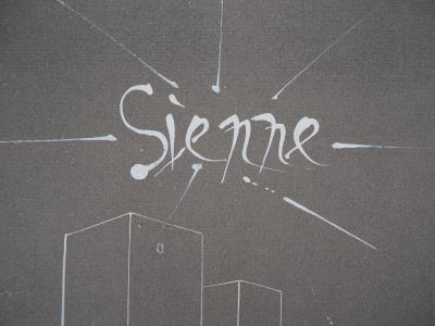 Pierre Yves TREMOIS : Sienne - Monotype et aquarelle, Signé 2