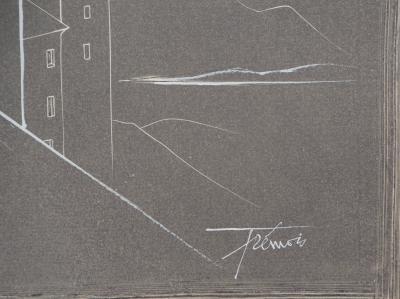 Pierre Yves TREMOIS : Sienne - Monotype et aquarelle, Signé 2