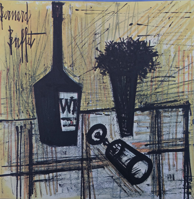 Bernard BUFFET : Nature morte au Whisky, 1968 -  Lithographie originale signée 2