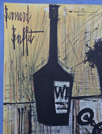 Bernard BUFFET : Nature morte au Whisky, 1968 -  Lithographie originale signée 2