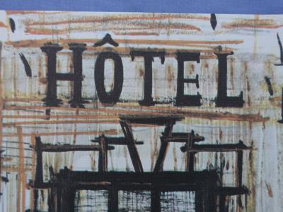 Bernard BUFFET : L’Hotel,  Lithographie originale signée, 1968 par Mourlot 2