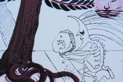 Salvador DALI (d’après) : Flordali - Arbre Lune - Lithographie signée et datée 2