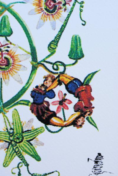 Salvador DALI (d’après) : Flordali - Passiflore, 1979 - Lithographie signée et datée, 2