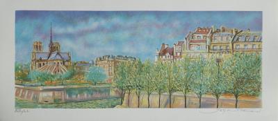 Jean FERNAND - Notre Dame de Paris - Lithographie originale signée au crayon 2