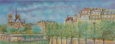 Jean FERNAND - Notre Dame de Paris - Lithographie originale signée au crayon 2