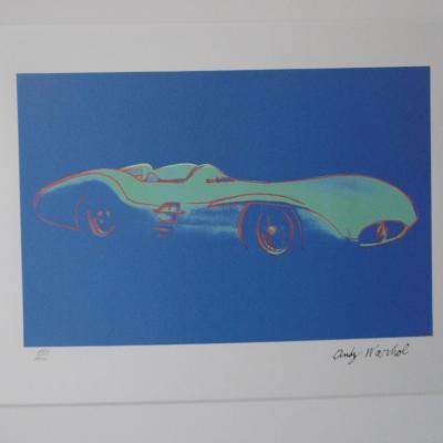 Andy WARHOL (d’après) - MERCEDES F1 STROMLINE W196R - Lithographie signée dans la planche tampon du CMOA 2