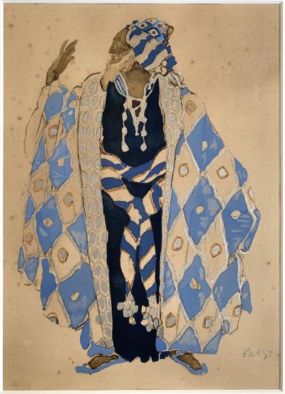 Léon BAKST - Costume pour Saint-Sebastien, 1922  - Lithographie réhaussée 2