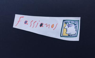 Alecos FASSIANOS - Profil, Dessin original signé 2
