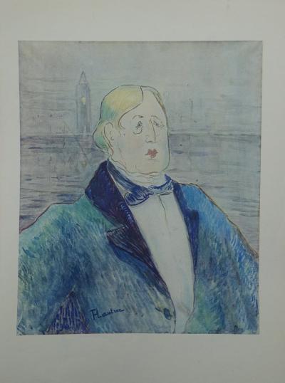 Henri de TOULOUSE-LAUTREC (d’après) - Portrait de Mr X, 1927 - Lithographie signée 2