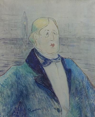 Henri de TOULOUSE-LAUTREC (d’après) - Portrait de Mr X, 1927 - Lithographie signée 2