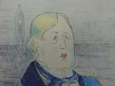 Henri de TOULOUSE-LAUTREC (d’après) - Portrait de Mr X, 1927 - Lithographie signée 2