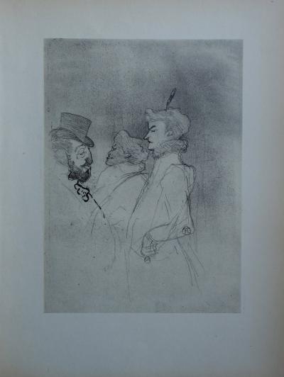 Henri de TOULOUSE-LAUTREC (d’après) - Le notable et la fille du cabaret, Lithographie signée, 1927 2