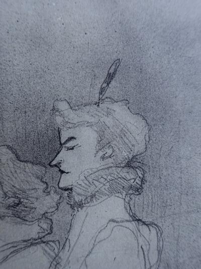 Henri de TOULOUSE-LAUTREC (d’après) - Le notable et la fille du cabaret, Lithographie signée, 1927 2