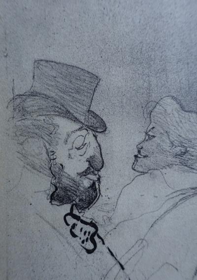 Henri de TOULOUSE-LAUTREC (d’après) - Le notable et la fille du cabaret, Lithographie signée, 1927 2