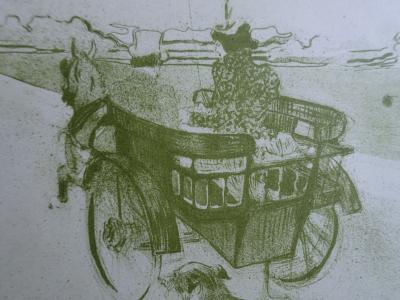 Henri de TOULOUSE-LAUTREC (d’après) - L’amazone et le chien, Lithographie signée, 1927 2