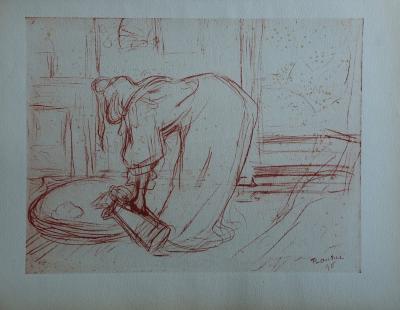 Henri de TOULOUSE-LAUTREC (d’après) - Femme au Tub, 1927 - Lithographie signée 2