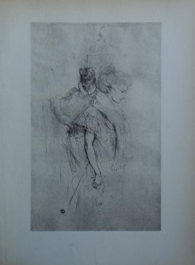 Henri de TOULOUSE-LAUTREC (after) - Young singer, Signed héliogravure, 1927 2