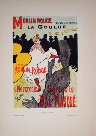 Henri de TOULOUSE-LAUTREC - Moulin Rouge - La Goulue, C. 1896. - Original lithograph 2