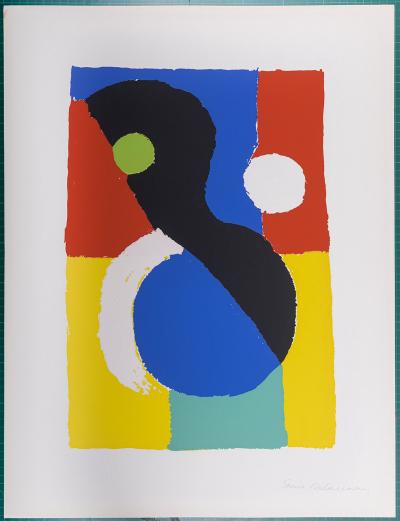 Sonia DELAUNAY - Composition, 1953 - Lithographie signée au crayon 2