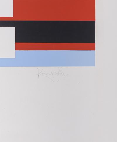 František KUPKA - Blanc isolé, 1953 - Lithographie originale signée au crayon 2